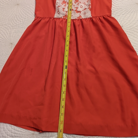 Kensie retro dress orange with white flowers - Picture 3 of 5